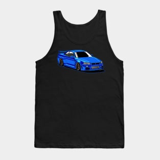 NISSAN skyline r34 gtr godzilla jdm japan paul walker fast and furious Tank Top